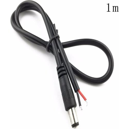 1M DC Power 5.5mm x 2.1mm Male Plug Connector Extension Cord Cable L15