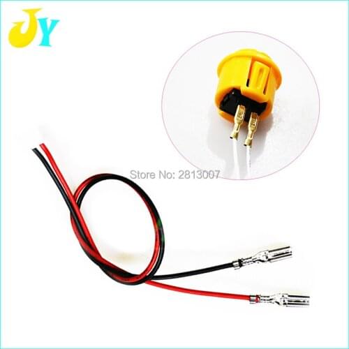 20pcs SANWA Arcade push button wiring 20cm 2pin cable 2.8 size Crimp Terminal Connect the USB controller DIY parts