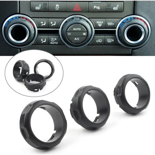 3Pcs Car Air Condition Panel Knob Central Control Ring For Land Rover LR4 Discovery 4 / Range Rover Sport