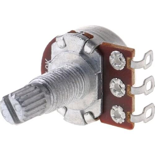 5pcs B10K Electric Bass Guitar Potentiometer Pot Effect Pedal 18mm Shaft Parts Guitar Accessories Dropshipping