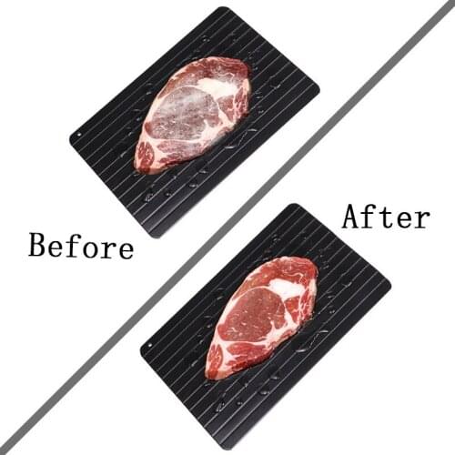 Aluminium Fast Defrosting Tray Frozen Meat Thawing Fresh Healthy Rapid Defrost Plate Food Gadgets Kitchen Tools
