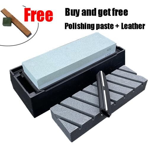 White corundum Doublesided Whetstone 240-3000# Household whetstone Angle guide 15 degree fixed angle sharpening Correction stone