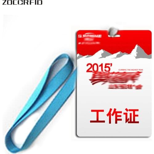 10pcs Work ID Card Badge 125KHZ ID EM card photo access control cards, 85.5X54mm size + Rope