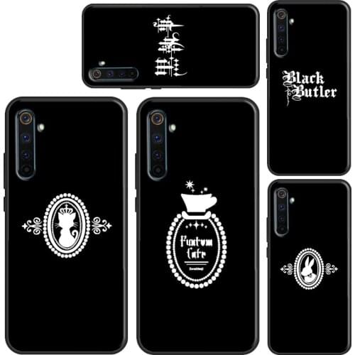 Black Butler Funtom Candy Logo Kuroshitsuji Case For OnePlus 9 8 Pro 8T 9R Cover For Realme C3 C21 C11 C15 GT Neo 6 7 8 Q3 Pro