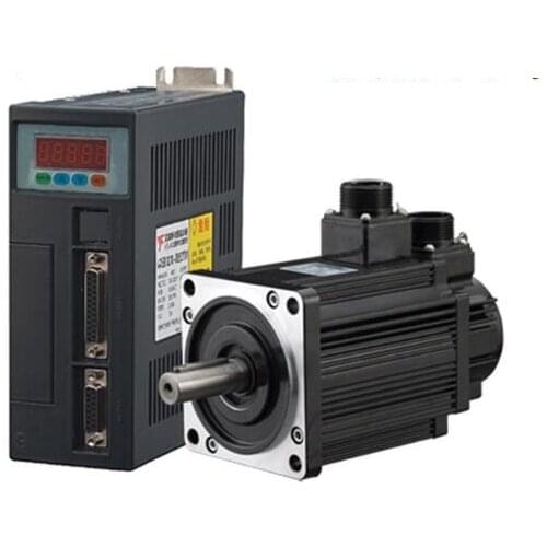2.6KW 130ST-M10025 130 Flange Servo Motor+Driver Set 10N.M motor take the brake 24V pulse signal 5V