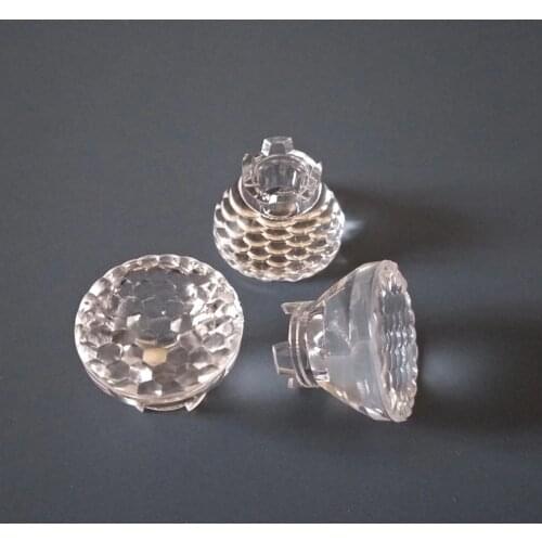 #FNK-18.7 High quality Led optical lens for Imitation lumens, Bead surface, 30 degree, With base feet, Size:18.7X14.07mm, PMMA