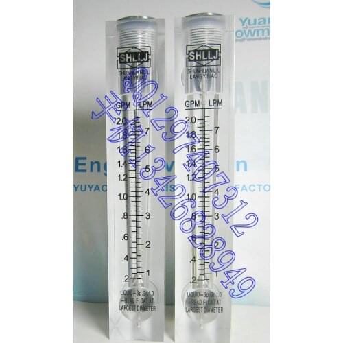 LZM-15 panel type water meter float flowmeter 0.2~2GPM 1~7LPM 4 special thread
