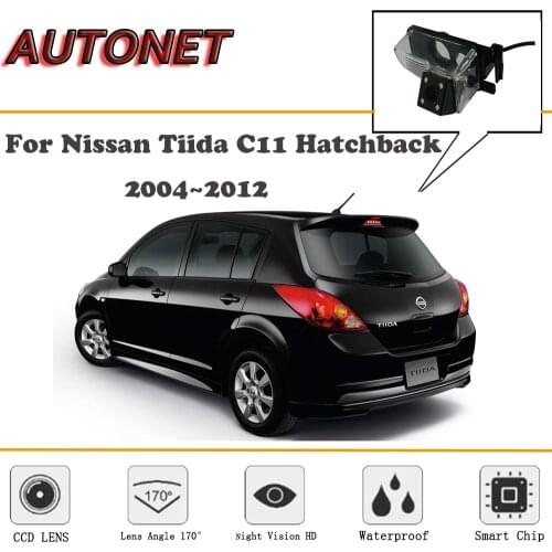 AUTONET Rear View camera For Nissan Tiida Latio Hatchback 2004~2012/CCD/Night Vision/Backup Camera/license plate camera