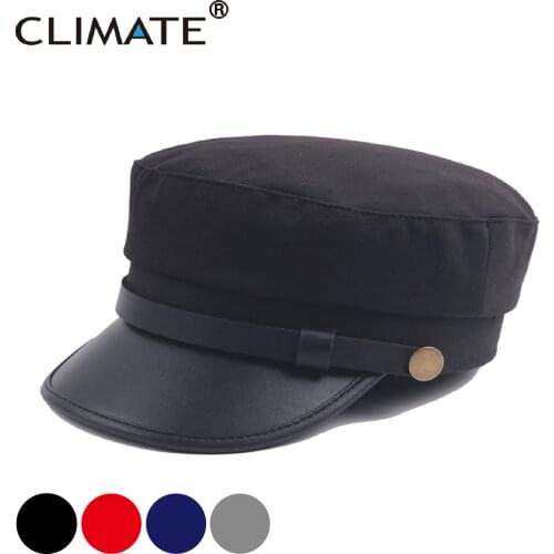 CLIMATE New Women Men Navy Sailor Cap Fashion Military Army Punk Caps New Style Cool Hats Hat Cool Marine Caps for Woman Lady