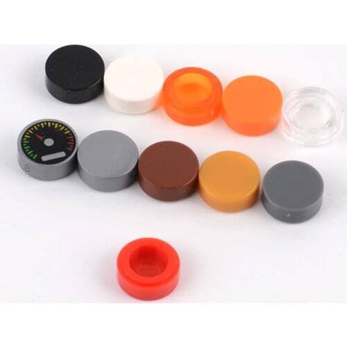 100Pc City Building Blocks Flat Tile 1x1 Round Bricks DIY Enlighten Blocks Parts 98138 Blocks Toys for Children Boys Girls Gifts