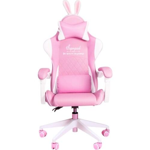 Hot pink Gaming Chair Girl Gamer Competitive Rotating Chair Home Liftable Computer Chair Fashion Comfortable office Live Chair