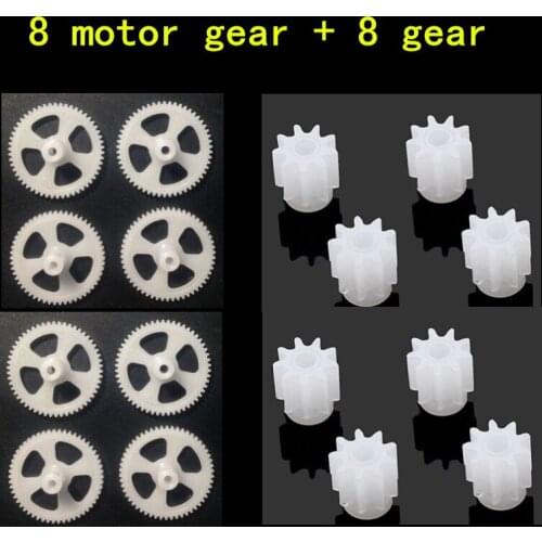 8pcs Motor Gear + 8pcs big gear For SYMA X5C X5 X5C-1 X5S X5SC X5SW RC Quadcopter Helicopter Drone Accessories Spare Parts