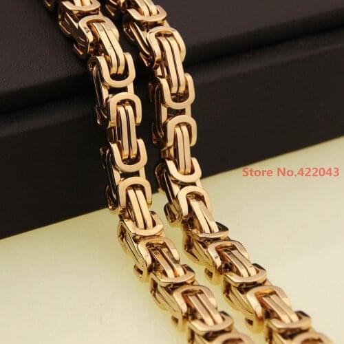 Charming Modal Casual Men 4/5/8mm Byzantine Stainless Steel Braided Chain Necklaces Silver Color Mens Jewelry 7-40"