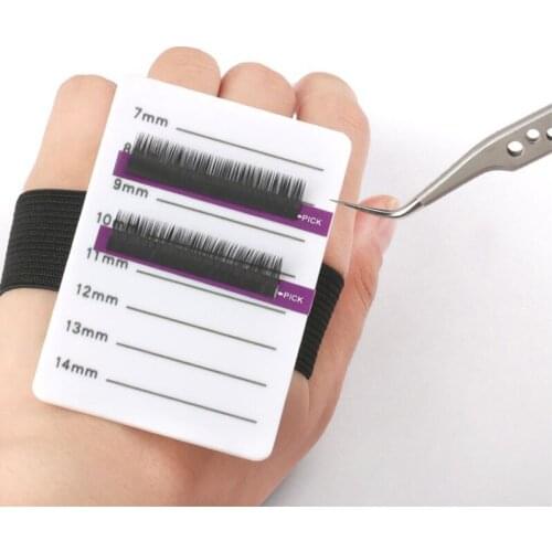 GLAMLASH acrylic eyelash extension palette holder Lash Tile Pallet & Bandage Adhesive Glue Ceramic Holder with Belt