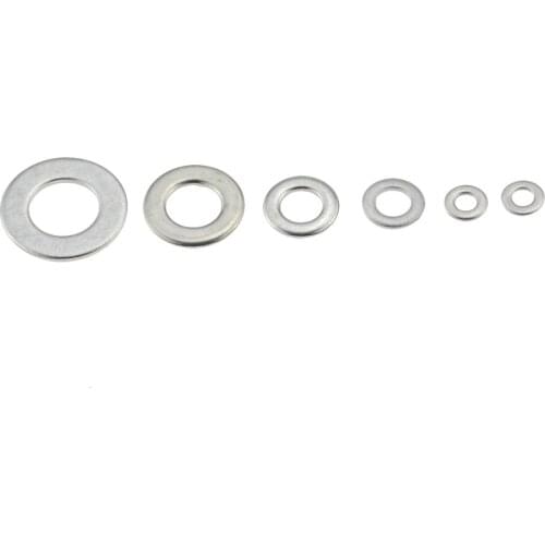 100pcs M5 304 Stainless Steel Flat Washer Plain Washer Flat gasket