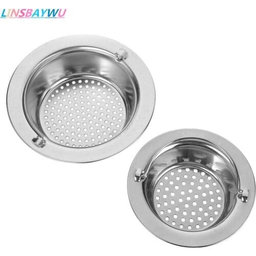 Portable Stainless Steel Kitchen Sewer Sink Drain Strainer Filter Basket Colanders Kitchen Tools NEW