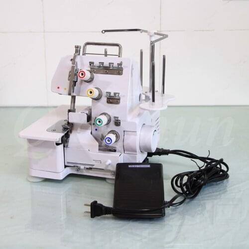 Industrial sewing machine, 220V, 120W,Four Thread Sew ,With Pedal and lamp BL4-434D 1200SPM Great Quality sewing machine