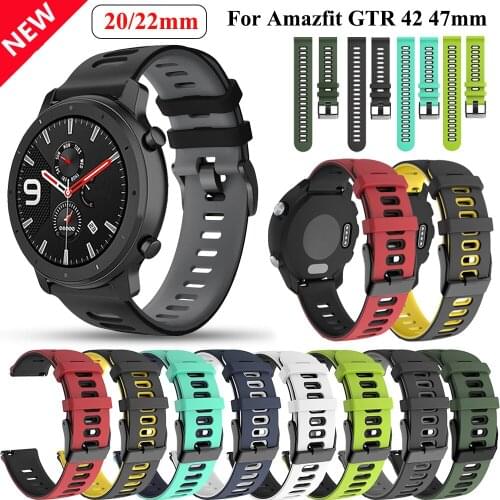 Hot 20 22mm Smart Watch Straps For Xiaomi Huami Amazfit GTR 42mm Wristband Amazfit GTR 47mm Smartwatch Bracelet Watchband Correa
