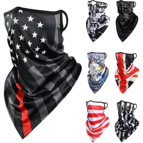 Unisex Printed Outdoor Riding Scarf Sunscreen Breathing Face Cover Magic Scarf Bicycle Half Face Scarf Face Masks