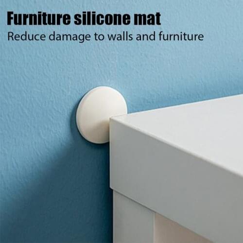 Silicone Crash Pad Home Anti-Collision Strong Sticky Door Back Handle Bumper Touch Refrigerator Sucker Foot Pad