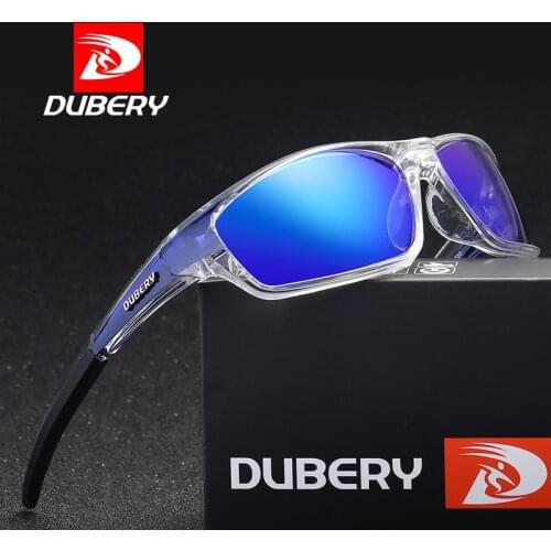 DUBERY Brand Design Mens Glasses Polarized Black Driver Sunglasses UV400 Shades Retro Fashion Sun Glass For Men Model 620