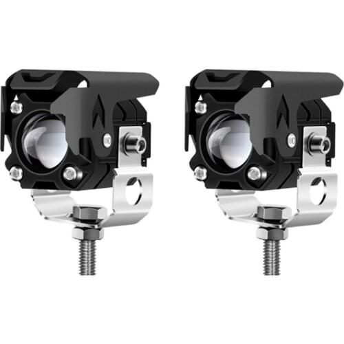 Motorcycle LED Driving Fog Lights 60W 6000LM Amber White Lights 1.3Inch Aux Spotlight Headlight for Yamaha ATV UTV,2PCS