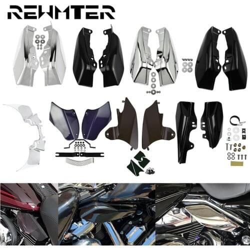 Motorcycle Heat Shield Mid-Frame Air Deflector Trim For Harley Touring 97-19 Electra Street Road Glide Classic CVO Softail Dyna