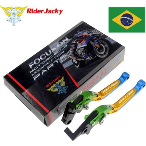 Brazil Flag color For Yamaha YZFR6 YZF R6 2017-2018 Brake only Motorcycle CNC Folding Extendable Brake Clutch Levers