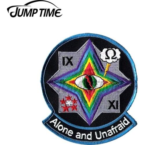 Jump Time 13 x 12cm For Alone and Unafraid Logo Bumper Car Decal Motorcycle Car Stickers Refrigerator Decoration Scratch-Proof