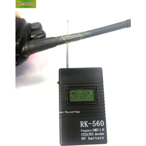 High sensitive handheld frequency meter 50MHZ-2.4G for walkie talkie ham radio CTCSS DCS decoder RK560
