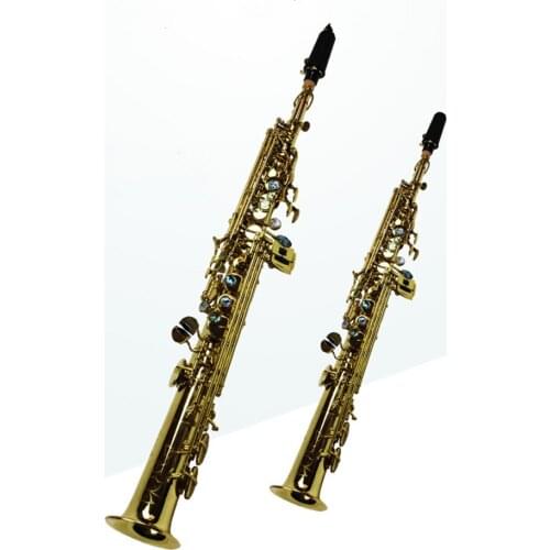 Best quality 802 B Flat Soprano Saxophone Musical Instruments Sax Brass Lacquered Gold With Case Professional