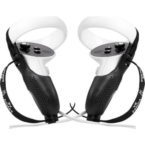 YPAY Oculus Quest 2 VR Controller Grip Covers with Handle Elastic Knuckle Straps Protective Skin TPU/Silicone for Oculus Quest 2