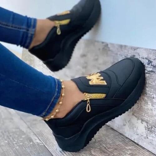 Menore 2021 Newest Women Sneakers Vulcanize Casual Shoes with Side Zipper Classic Retro Style High Quality Female Spring Summer