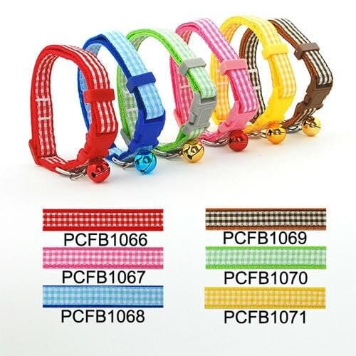 100sets 1200Pcs/Lot Classic Pet Dog & Cat Checkers Print Collar Buckle Style 1.0cm PCFB1066