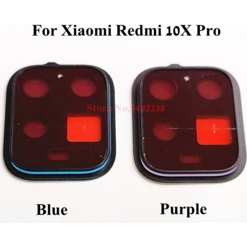 100% Original Rear Camera Frame Lens For Xiaomi Redmi 10X Pro 5G Back Camera Ring Lens cover case Replacement parts