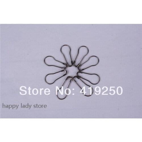 1000 pcs metal safety pins gun metal color Pear Shaped length (20mm) wholesale for garment