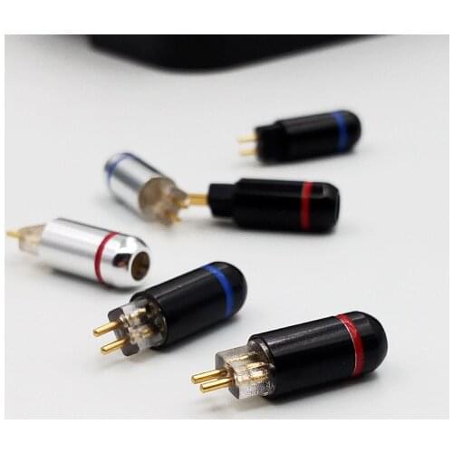2 pcs Metal pin plug 0.78mm W4r UM3X ue11 ue18 diy upgrade earphone cable