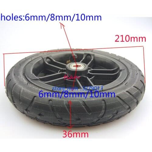 200x45 wheel 8 inch Castor Wheel with Tyre & Tube motorcycle parts electric scooter 6mm 8mm 10mm inner hole