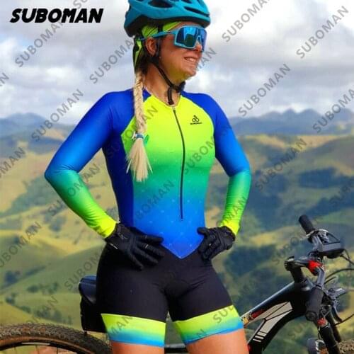 2021 Cycling suboman female athlete bicycle clothing ladies sweatshirt suit Brazil free shipping jumpsuit sexy tight overalls