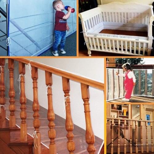 3M Baby Kid Safety Net Thickened Fence Mesh Home Balcony Stairs Rail Protection Safety Net Domestic Stair Safety Easy to Install