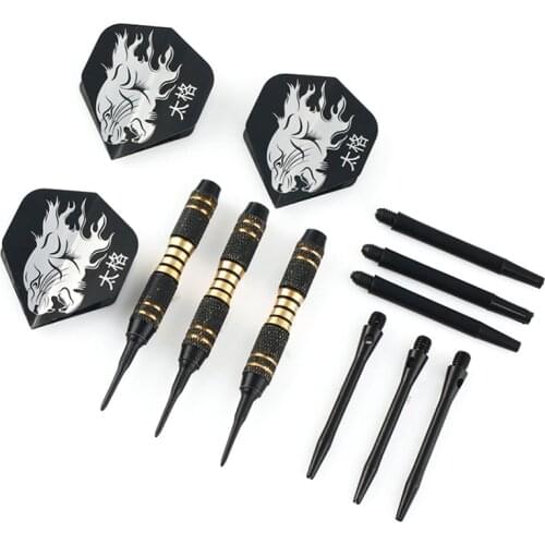 3PCS/set Black Professional Darts 18g Safty Soft Darts For Indoor Soft Dardos Dartboard Games Electronic Tip Professional