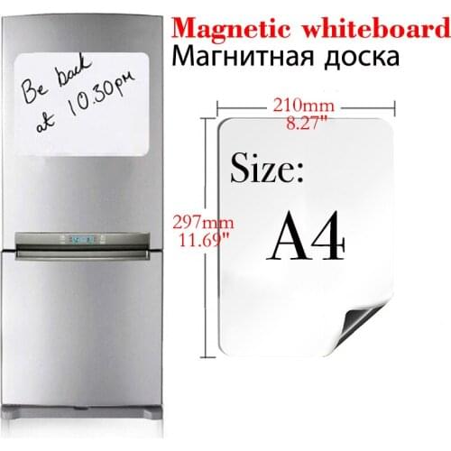 A4 Size Magnetic Whiteboard Dry Erase White Boards Fridge Stickers Refrigerator Magnets Plan Home Office Kitchen Message Board