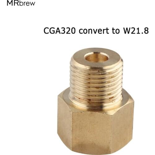 CO2 Tank W21.8 Adapter Converter - standard Co2 tank no pin to Regulator