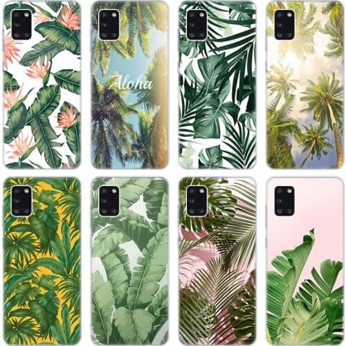 Tropical Palm Trees Leaf Plant Case for Samsung Galaxy A02 A10 A11 A12 A20 A20E A21 S A22 A30 A31 A32 A01 Core Silicone Cover
