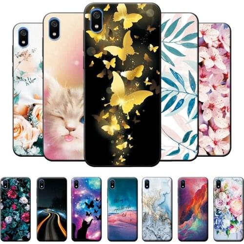 For Redmi 7A Case Redmi 7A Bumper Soft TPU Silicone Cover For Redmi 7A Cases Cartoon Scenery Flower Cool Fashion Pattern 5.45