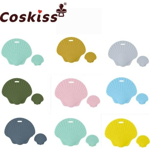 Coskiss Baby Silicone Shell Shape Animal Teether Infant Teething Pearl Bead For DIY Nursing Necklace Pendant Accessories Toy