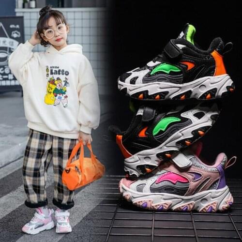 Childrens Sneakers 2020 Winter Big Thickened Cold And Warm Childrens Shoes For Boys And Girls PU Leather Soft Soles Sneakers