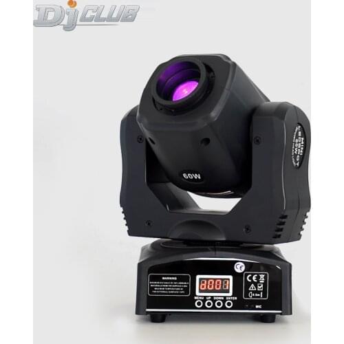 Dj Lights Moving Head 60W Led Spot Light Contain 8 Godos And 7 Colors Bright Led 60W Mini Mobile Head For Home Party Bars