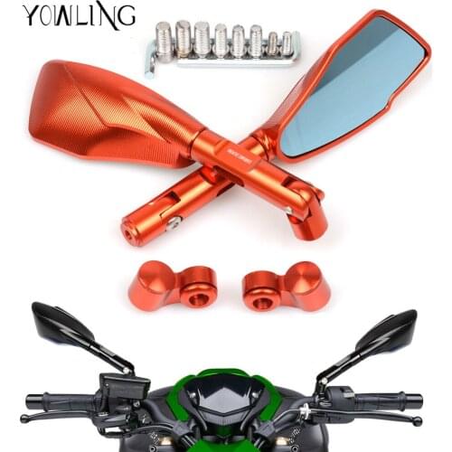 For RC 125 200 390 690 smc 1290 honda kawasaki yamaha tmax 530 500 r25 Motorcycle glass rearview mirrors CNC Rear Side
