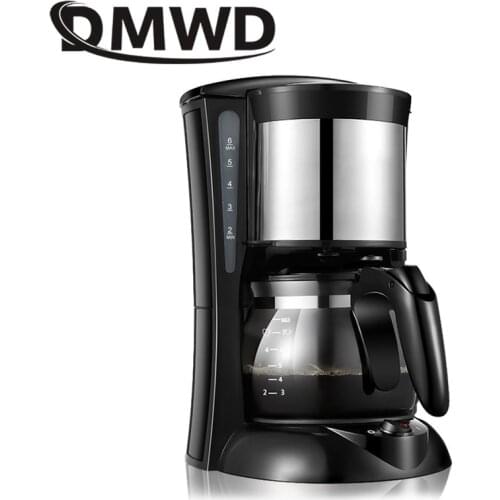 DMWD 220V Automatic Electric Latte Espresso Coffee Maker Mini Moka Drip Cafe American Coffee Brewing Machine Tea Pot Boiler EU